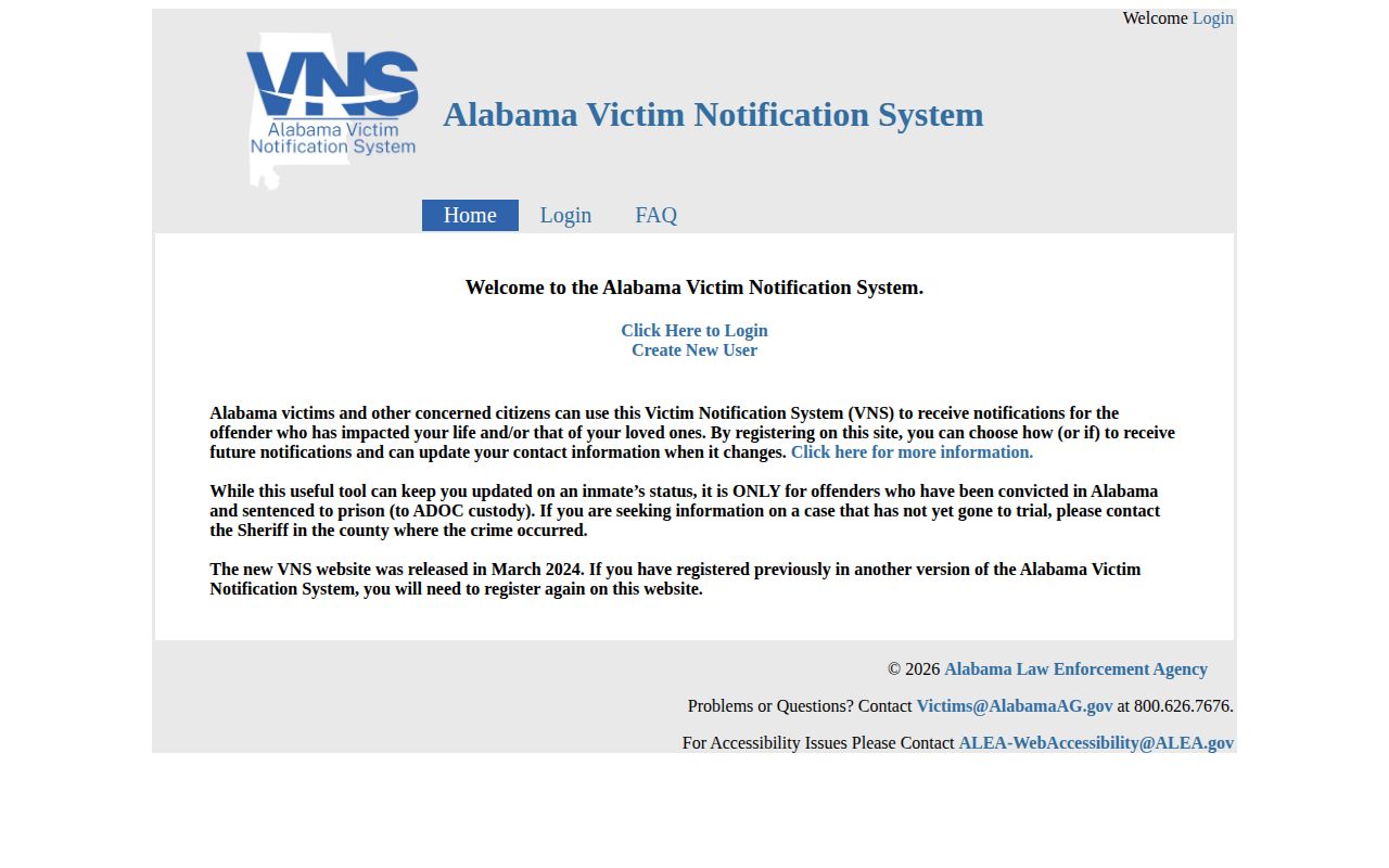 Chambers County 72 hour release Alabama victim notification fallback