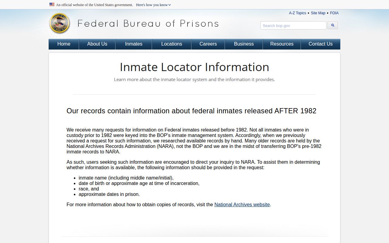 Chambers County 72 hour release BOP locator fallback
